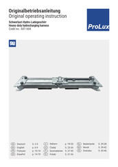 Prolux 601 604 Notice D'utilisation D'origine