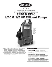 Ashland PUMP EP45 Serie Mode D'emploi