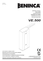 Beninca VE.500 Livret D'instructions Et Catalogue Des Pieces De Rechange