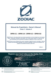 Zodiac OPEN 3.1 Manuel Du Propriétaire
