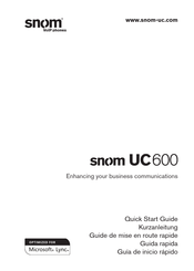 Snom UC600 Guide De Mise En Route Rapide