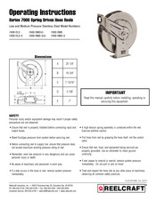 Reelcraft 7800 OLS Instructions D'opération