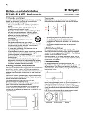 Dimplex PLX 2500 Instructions De Montage Et De Service
