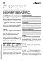 steute RF 96 SW917-NE Instructions De Montage