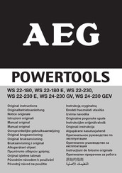 AEG POWERTOOLS WS 22-230 E Notice Originale