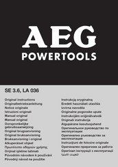 AEG SE 3.6 Notice Originale