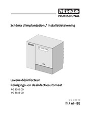 Miele professional PG 8583 CD Schéma D'implantation