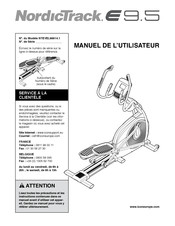 NordicTrack E9.5 Manuel De L'utilisateur