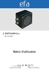 EFA ADAPTALARM Can + Notice D'utilisation