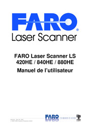 Faro Laser Scanner LS 840HE Manuel De L'utilisateur