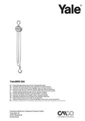 Columbus McKinnon YaleMINI 360 Traduction De Mode D'emploi