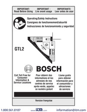 Bosch GTL2 Consignes De Fonctionnement/Sécurité