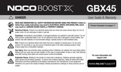 Noco boost X GBX45 Guide D'utilisation Et Garantie