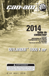 Brp can-am OUTLANDER 1000 X mr 2014 Guide Du Conducteur