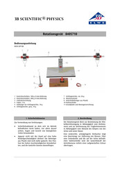 3B SCIENTIFIC PHYSICS 8405710 Instructions D'utilisation