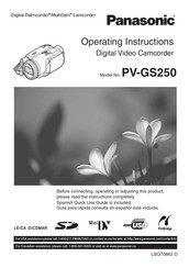Panasonic PV-GS250 Mode D'emploi