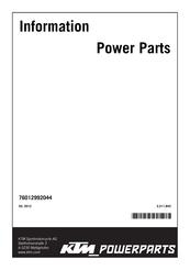 KTM Power Parts 76012992044 Mode D'emploi