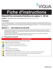 Viqua D4+ Fiche D'instructions