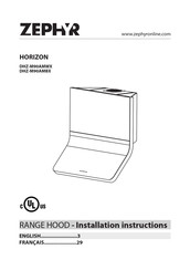 Zephyr HORIZON DHZ-M90AMWX Instructions D'installation