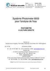 Fisher Bioblock Scientific Palintest Photometer 8000 Manuel