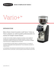 Baratza Vario+ Mode D'emploi