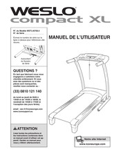Weslo compact XL Manuel De L'utilisateur