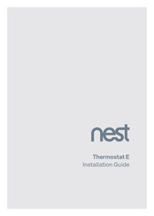 nest Thermostat E Guide D'installation