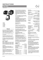 OJ Electronics EFS-9632 Instructions