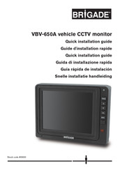 Brigade VBV-650A Guide D'installation Rapide