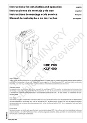 KAESER KCF 200 Instructions De Montage Et De Service