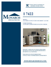 Monarch Specialties I 7422 Instructions D'assemblage