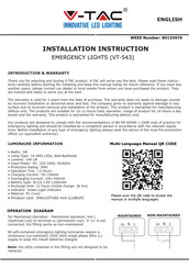V-TAC VT-543 Instructions D'installation