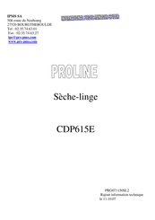 Proline CDP615E Mode D'emploi