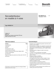 Bosch Rexroth 4WSE3E 16 Mode D'emploi