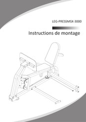 toorx LEG-PRESSMSX-3000 Instructions De Montage