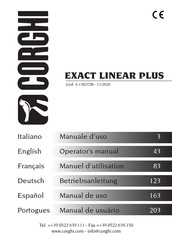 Corghi EXACT LINEAR PLUS Manuel D'utilisation