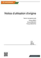 Amazone Precea 6000-2CC Notice D'utilisation D'origine