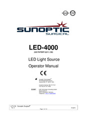 Sunoptic Surgical LED-4000 Manuel De L'opérateur