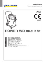 Ghibli & Wirbel POWER WD 80.2 P CF Utilisation Et Entretien