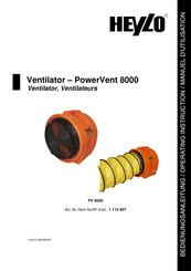 Heylo PowerVent 8000 Manuel D'utilisation