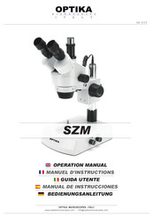 OPTIKA MICROSCOPES SZM Serie Manuel D'instructions