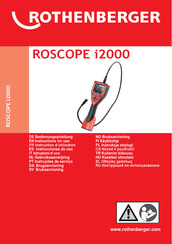 Rothenberger ROSCOPE i2000 Instructions D'utilisation