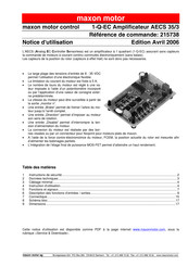 Maxon Motor AECS 35/3 Notice D'utilisation