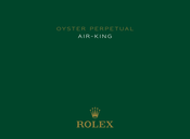 ROLEX OYSTER PERPETUAL AIR-KING Mode D'emploi