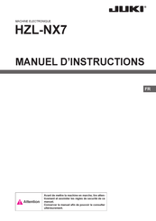 JUKI HZL-NX7 Manuel D'instruction