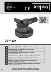 Scheppach CGP1200 Traduction Des Instructions D'origine