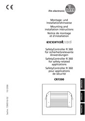 IFM Electronic ecomot100 CR7200 Notice De Montage Et D'installation