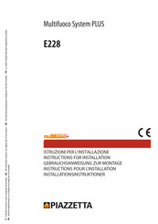 Piazzetta PLUS E228 Instructions Pour L'installation