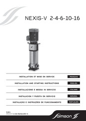 salmson NEXIS-V 10 Serie Installation Et Mise En Service