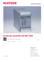 MAYSER SG-RST 204 Notice D'utilisation